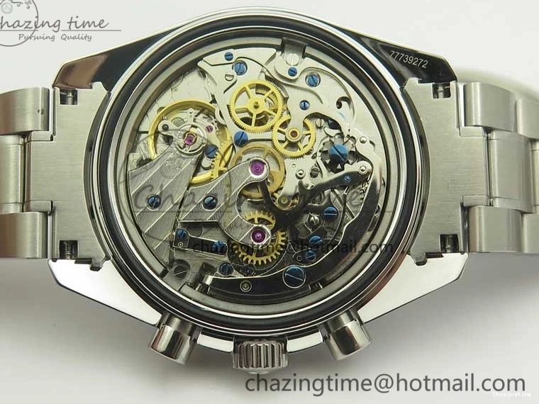 0114 Durable Speedmaster Professional SS OMF Best Edition Black Dial on SS Bracelet Manual Winding Chrono Movement 7995